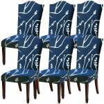 Housses de chaise extensibles pour chaises de salle � manger, housse de protection de chaise6 pi�ces, ...