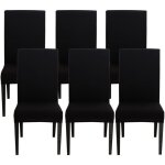 Housse de chaise noir hauteur 60 - 75cm 6pcs Housse de chaise noir hauteur 60 - 75cm 6pcs