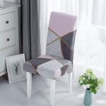 Housse de chaise de salle  manger, housse de chaise imprime en patchwork, lavable, extensible, dcoration ...