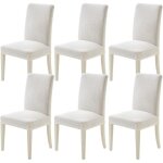 Housse de chaise salle � manger moderne house de chaise int�rieur extensible housse chaise blanche 6 ...