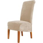 Housses de chaise de salle  manger en velours, grandes housses de chaise extensibles, housses de chaise ...