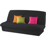 Cdaffaires - housse clic clac 120 à 140 cm - 185 à 200 cm polyester uni essentiel noir Cdaffaires - housse clic clac 120 à 140 cm - 185 à 200 cm polyester uni essentiel noir