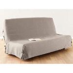 Pegane - housse de clic clac coloris lin 100% coton - dim : 140 x 200 cm