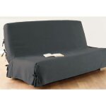 Housse de clic - clac coton gris ardoise 140x200cm - atmosphera crateur d'intrieur