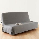 Housse de clic - clac  tissu  140x200cm gris clair