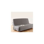Housse de clic clac unie et  nouettes ? 100% coton - 140x200cm ? plusieurs coloris - gris claire