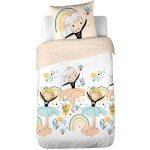 Housse de couette 140x200 lola + taie polycoton