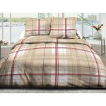 Le linge de jules - housse de couette 220x240 + 2 taies pur coton 57 fils - bristol rouge