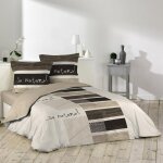 Housse de couette 220x240 + 2 taies so natural coton
