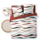 Douceur d'int�rieur - housse de couette 240 x 220 cm polycoton 52 fils + 2 taies vagueline rouge
