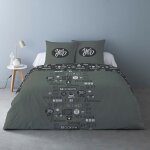 Housse de couette 240x220 yes + 2 taies coton 52 fils