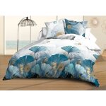 Housse de couette 240x260 + 2 taies - microfibre - ginko