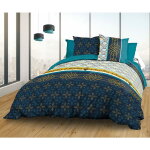 Le linge de jules - housse de couette 240x260 + 2 taies - pur coton 57 fils - biarritz Le linge de jules - housse de couette 240x260 + 2 taies - pur coton 57 fils - biarritz