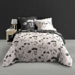Douceur d'int�rieur - housse de couette 260 x 240 cm percale de coton 78 fils + 2 taies iris