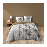 Douceur d'int�rieur - housse de couette 240x260 cm + taies - palmiers - noir