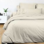 Soleil d ocre - housse de couette en coton percale 240x220 cm camille ecru, par songe de camille