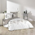 Cdaffaires - housse de couette imprim� 260x240 cm 100% coton 57 fils + 2 taies goyave