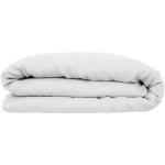 Housse de couette 2 personnes en lin lav� blanc ivoire 260 x 240 cm - atmosphera