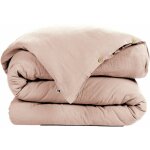 L'effet papillon - housse de couette gaze de coton 260x240 cm gaia rose guimauve