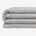 Sklum - housse de couette en percale de coton 180 fils lesia gris clair