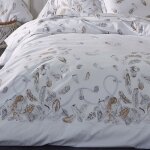 Linnea - housse de couette percale pur coton plumes 140x200 cm Linnea - housse de couette percale pur coton plumes 140x200 cm
