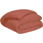 Terre de nuit - housse de couette terracotta 100% coton 260x240 cm Terre de nuit - housse de couette terracotta 100% coton 260x240 cm