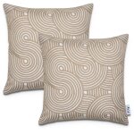 Housse de coussin dcoratif housses de coussin motif scandinave lot de 2 canap 2pcs - set, gelb - braun ...