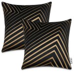 Housse de coussin d�coratif housses de coussin motif scandinave lot de 2 canap� 2pcs - set, noir 3 - ...