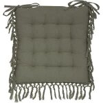 Housse de coussin en macram� vert kaki 40x40 cm ? atmosphera cr�ateur d'int�rieur