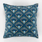 Housse de coussin à motifs 'come' 60x60cm bleu Housse de coussin à motifs 'come' 60x60cm bleu