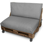 Happers - housse coussin palette d'ext�rieur dossier 120x45x25 sans garnissage gris clair naylim mate ...