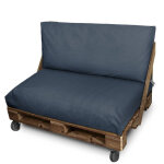 Housse coussin palette d'ext�rieur si�ge 120x80x20 sans garnissage gris p�trole naylim mate happers