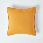 Housse coussin uni jaune moutarde - 30 x 30 cm - homescapes