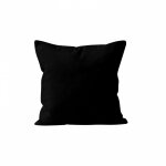 Housse de coussin unie 40x40 cm alix noir, par soleil d'ocre