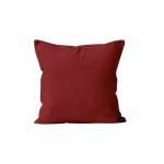Housse de coussin unie 40x40 cm alix rouge, par soleil d'ocre