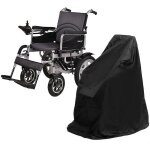 Housse tanche  la poussire noire pour fauteuils roulants lectriques pliants manuels
