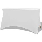 Housses extensibles pour table 2 pi�ces 120x60, 5x74 cm blanc