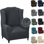 Housse de fauteuil �lastique avec oreilles 1 pi�ce jacquard protecteur de canap� appui - t�te housse ...