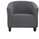 Housse de fauteuil extensible jacquard avec accoudoirs pour fauteuil de caf�, chaise de club, fauteuil ...