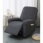 Housse pour fauteuil inclinable �lectrique, housse pour canap� inclinable en jacquard gris clair, housse ...