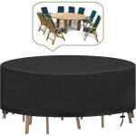 Housse de jardin ronde, bache de protection table, housses pour salons de jardin, ronde table housse ...