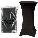Oxeo - housse mange debout 60cm noir - house de protection table haute de bar - pour diam�tre de table ...