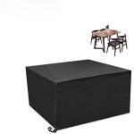 Housse pour mobilier de jardin, housse de protection large pour salon de jardin carré 120x120x74cm noir ... Housse pour mobilier de jardin, housse de protection large pour salon de jardin carré 120x120x74cm noir ...