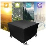 Housse pour mobilier de jardin, housse de protection large pour salon de jardin carr 120x120x74cm noir ...