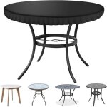 Housse de mobilier de jardin ronde pour salon de jardin, ensemble de housse de table de terrasse, installation ...