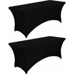 Housse pour mobilier de jardin en spandex ajusté - noir, 6 pieds, 2 pièces Housse pour mobilier de jardin en spandex ajusté - noir, 6 pieds, 2 pièces
