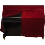 Housse de piano, housse d�cor�e anti - poussi�re pour piano complet pleuche (rouge) housse de tabouret ...