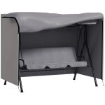 Housse de protection balancelle de jardin 3 places b�che �tanche dim. 2, 05l x 1, 24l x 1, 64h m polyester ...