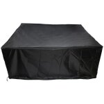 Housse de protection meuble table polyester l. 200 x l. 200 x h. 85 cm noir