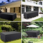 Housse de protection salon de jardin, bache de protection impermable pour table et chaises extrieures, ...
